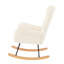 La chaise berçante en tissu, structure en métal, offre un espace confortable pour une expérience confortable
