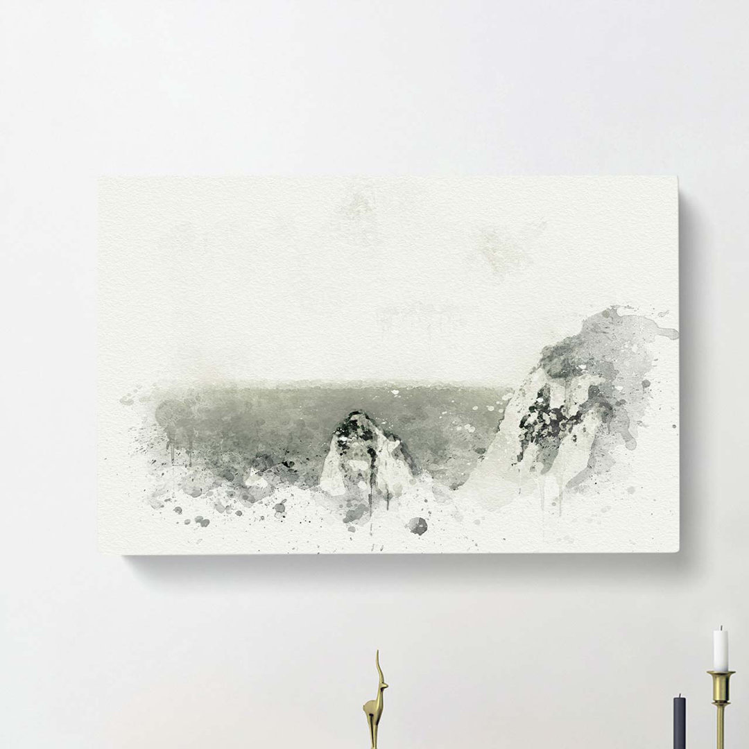 Coastline In Zante Greece In Abstract - Wrapped Canvas