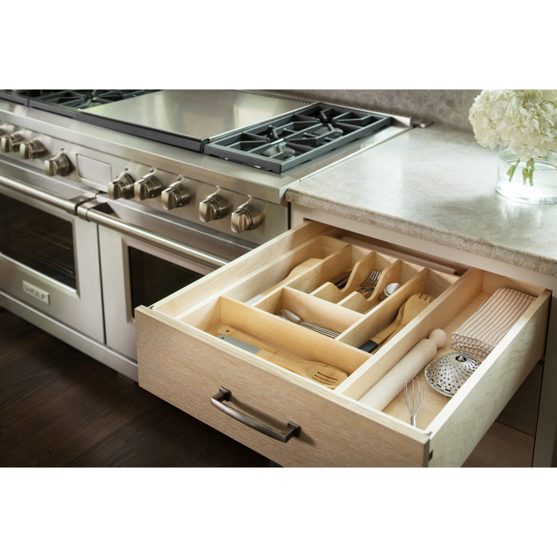 Rangement de tiroir pour couverts Rev-A-Shelf, érable, Grand (grand)