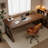 55" Rectangular Solid Wood Study Desk with Integrated Cable Organizer-1678335512