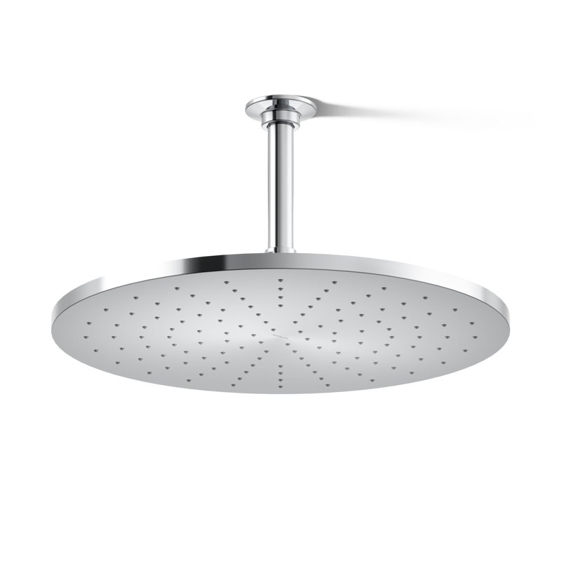 Contemporary Round 14" Rainhead with Katalyst Air-Induction Spray, 2.5 Gpm, Polished Chrome