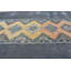 Tapis Oushak en laine biologique - Design turc classique pour la cuisine ou le couloir - orange / vert