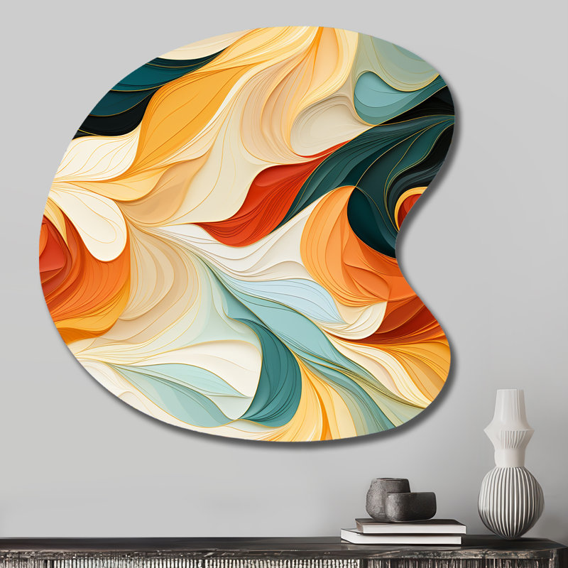 Conrade - Art abstrait en métal en forme de goutte irrégulière, H 27 po x l 27 po