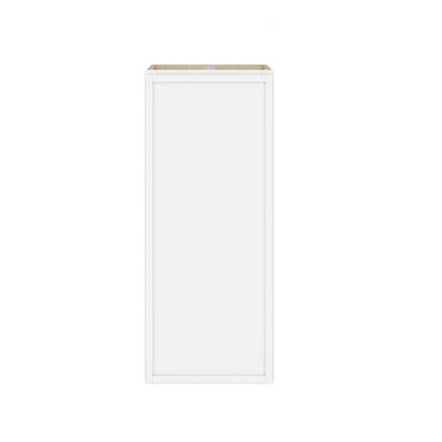 Armoire murale moderne en bouleau blanc moderne avec portes à cadre étroit et quincaillerie à fermeture en douceur pour les cuisines et les espaces polyvalents