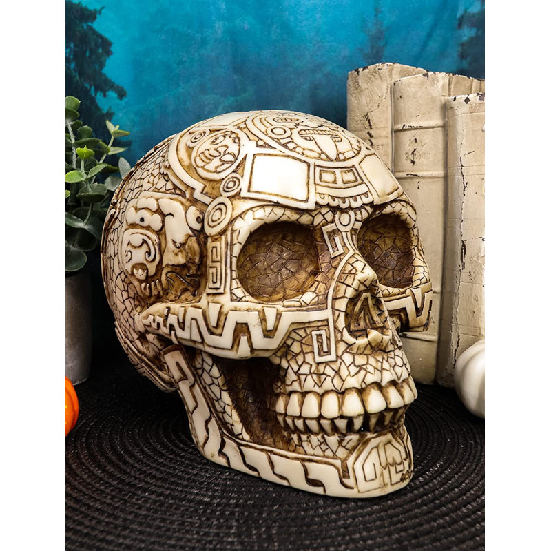Figurine crâne de dieux aztèque Crystopher