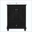  Meuble-lavabo rétro français sculpté avec lavabo en céramique brillante, armoire de rangement à fermeture en douceur avec tablette réglable et tiroir divisé, meuble-lavabo à pieds en bois massif-184054732