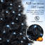 Arbre d'Halloween 7 pi Ebern Designs avec 572 branches et aiguilles de pin givrées 320 W / lumières DEL