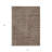 3' X 5' Brown And Ivory Geometric Washable Indoor Outdoor Area Rug