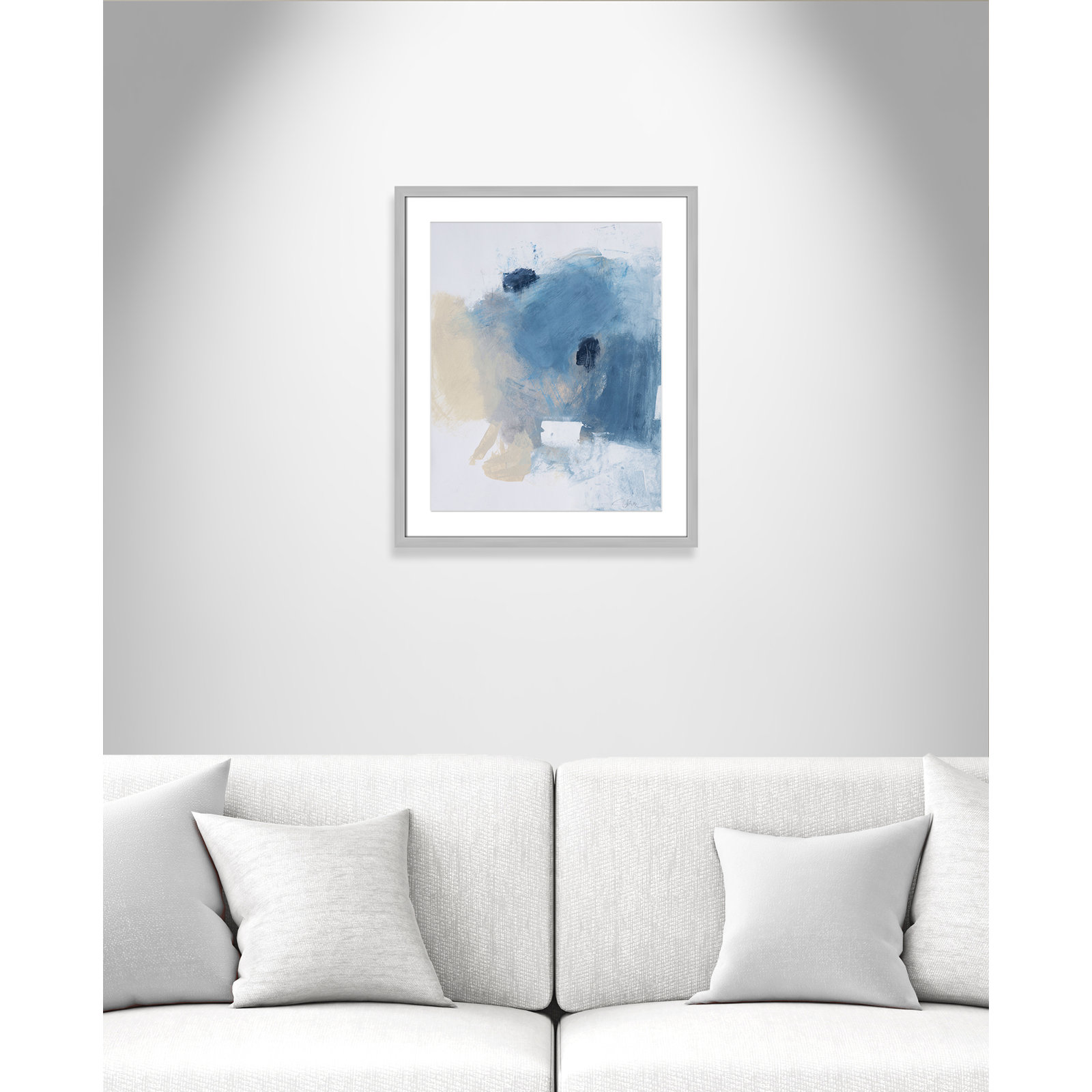 Runa "Coastal Carnival I" Print, Silver Single Picture Framed Paper, White, 25.5" H x 21.5" W x 1.25" D