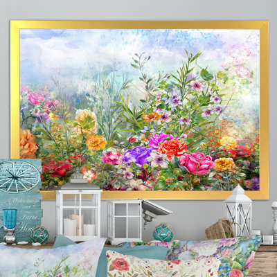 «Multicolor Spring Flowers Impression IV», reproduction sur toile flottante