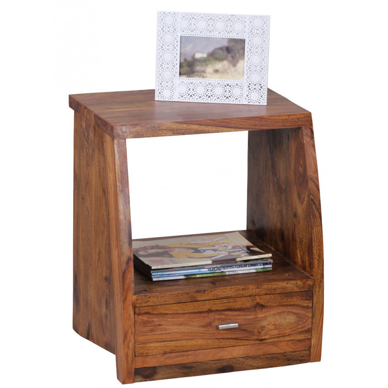 Lynnfield 45 cm W Solid Wood Bedside Table