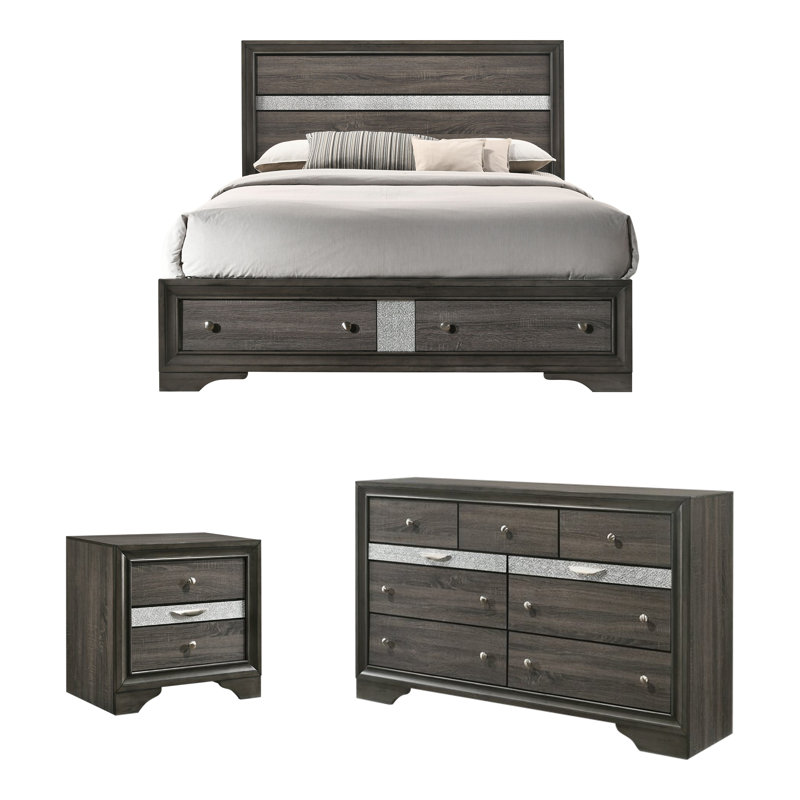 Ensemble de chambre à coucher configurable standard Carman