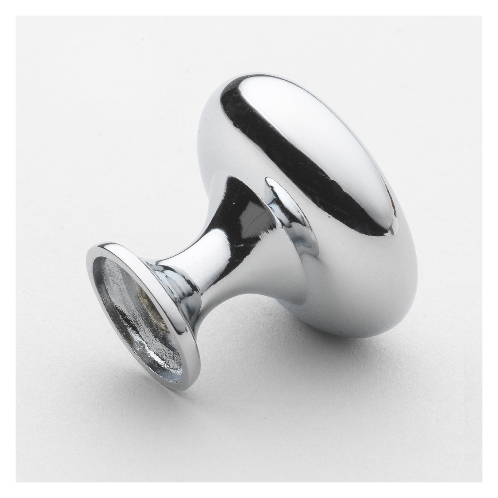 Mushroom Knob, Polished Chrome
