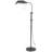 Arc Floor Lamp With Pull Chain, 42-58 Inch Adjustable Pole, Gray Metal