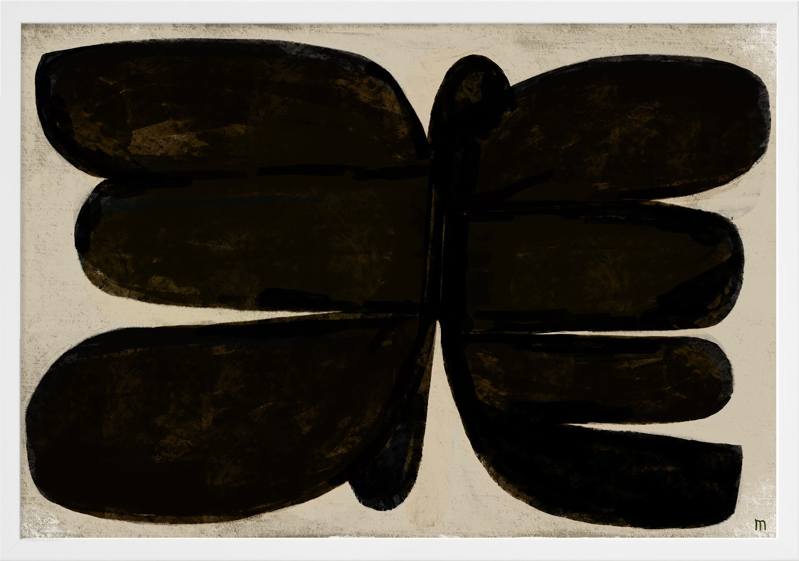Dragonfly "Dragonfly" Print, 14" H x 20" W x 1.25" D, White