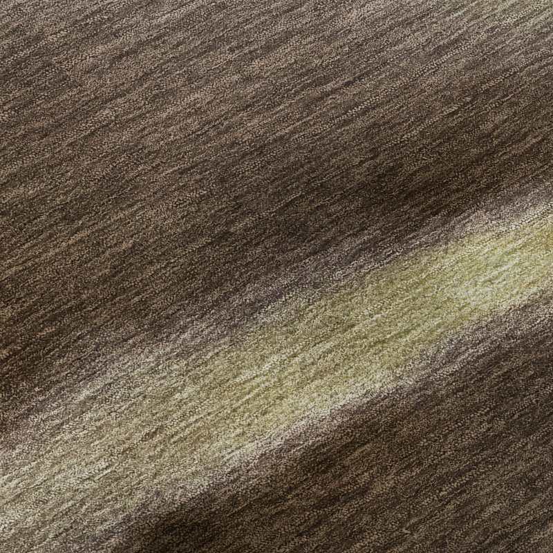 Tapis abstrait lavable à la machine de qualité supérieure Mayfield AMF2419, Chocolat, 10 pi x 14 pi