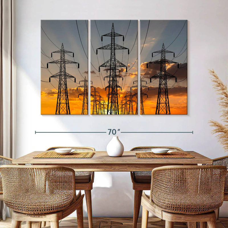 Lilie Transmission Towers, 36" H x 57" W