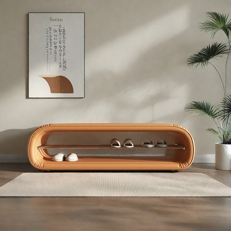 47.2'' Shoe Storage Bench, Orange