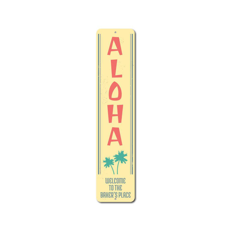 Panneau Aloha, H 6 po x l 24 po x P 0,063 po