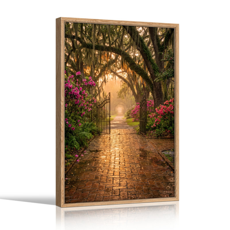 Garden Path, reproduction d'art sur toile, ensemble de 1, Naturel, H 48 po x l 36 po