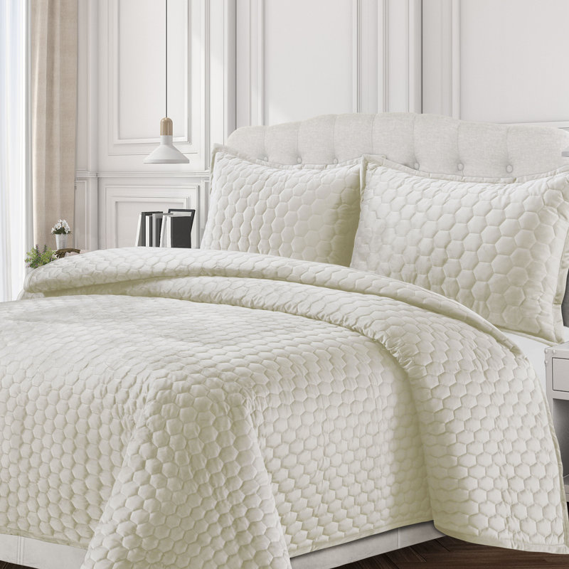 Lugano Quilt, Twin Quilt + 1 Standard Sham, Smoke Gray