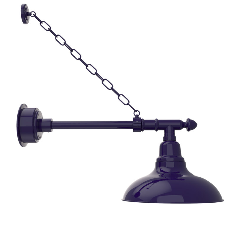Adesh LED Wall Light, 17" H x 8" W x 27" D, Black