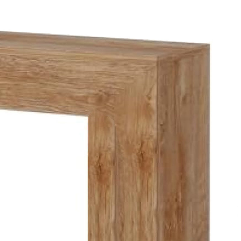Evan Console Table, 47 Inch Rectangular Top, Rustic Grey, Open Shelf, Brown
