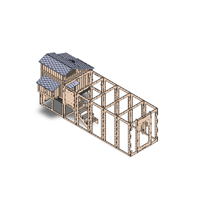 16 Square Feet Chicken Run with Chicken Run