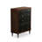 Black&Walnut Solid  Wood Accent Cabinet