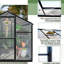 Serre extérieure avec double support en polycarbonate et plante de ventilation-125340247