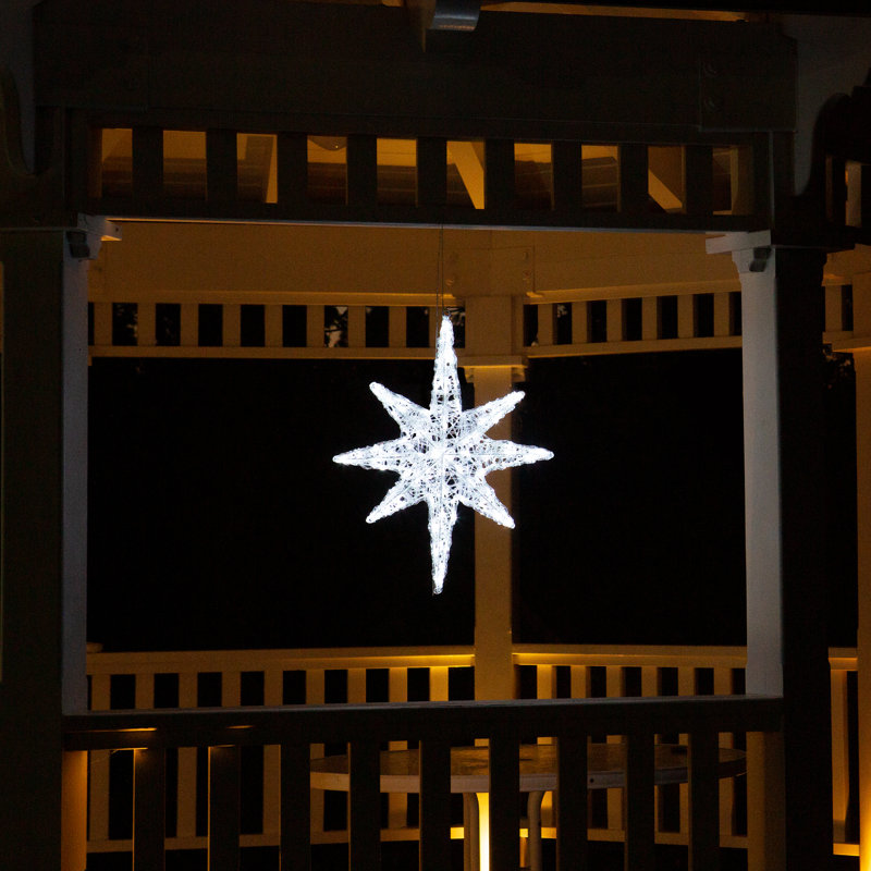 Étoile lumineuse suspendue 3D