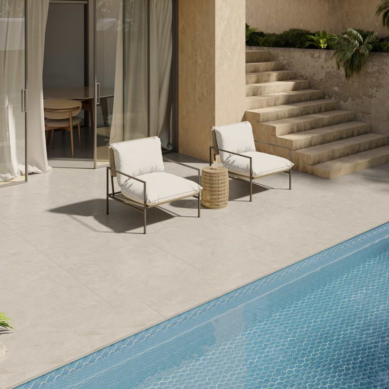 Era 24X36 2CM Limestone Look Matte Porcelain Paver, Crema Beige