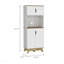 1-Drawer Microwave Pantry Storage Cabinet