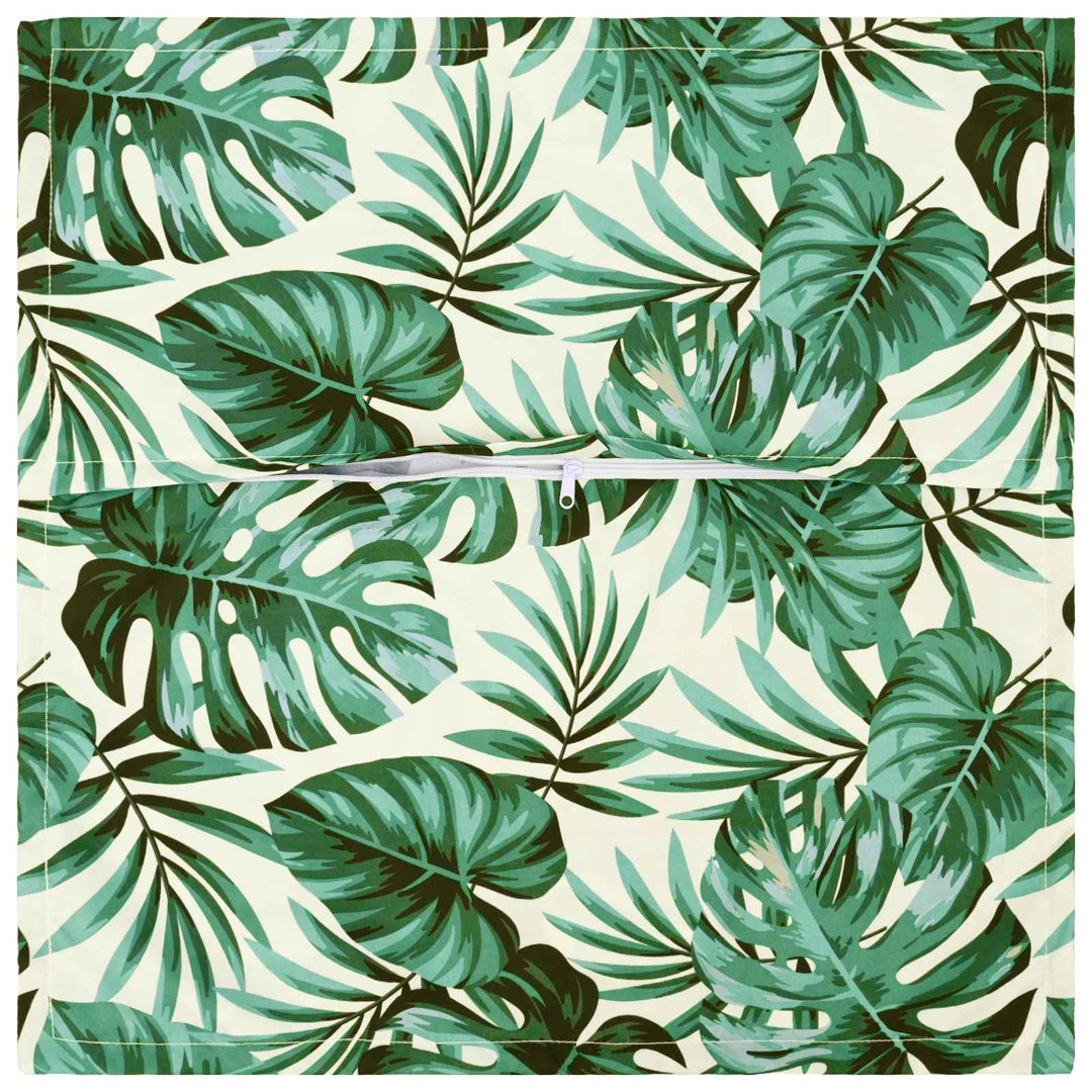 Vidaxl Cushion Cover 2 Pcs Houten Leaf Pattern 50 X 50 Cm Polyester, Green - Image 2