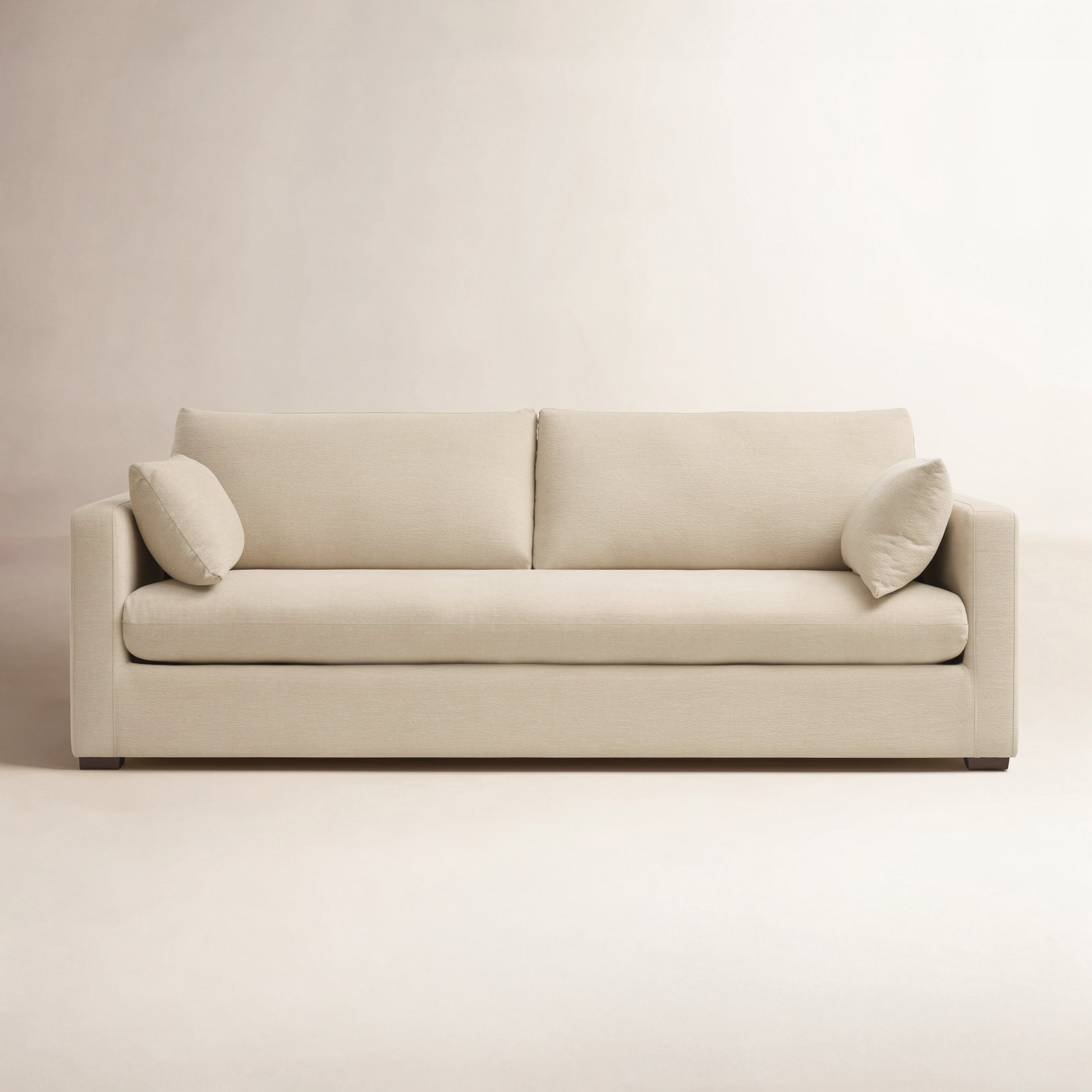 Haven 88" Upholstered Sofa, Beige, Removable Cover