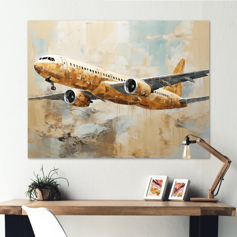 Passenger Plane Wings Of Adventure - Plane Wall Art Prints, Toile tendue, H 16 po x l 32 po x P 1 po