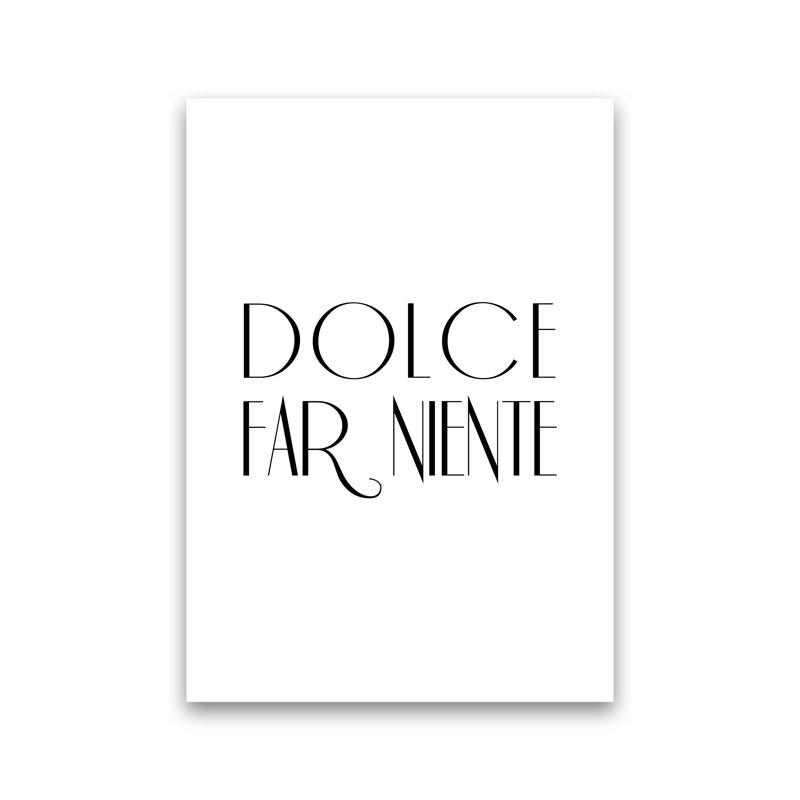 Dolce Far Niente 2 - Print on Canvas, 84cm H x 60cm W x 1cm D, No Frame