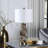Silver Owl on Branch Table Lamp