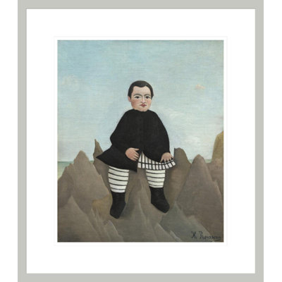 «Boy on the Rocks» par Henri Rousseau, impression giclée sur cadre