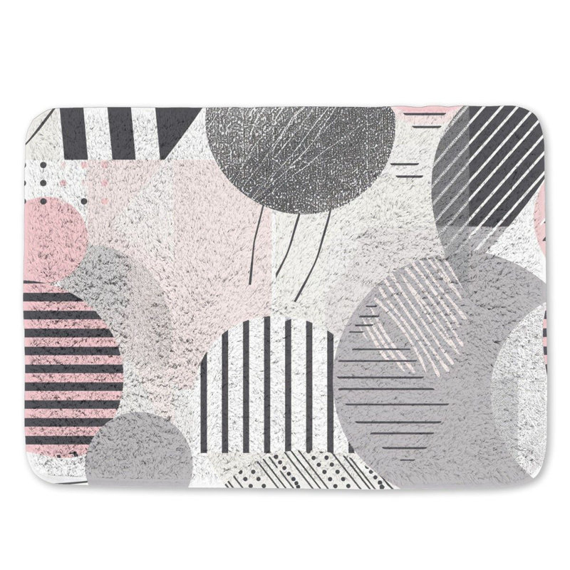 Regniald Microfiber / Microsuede Bath Mat, 17"W x 24"L