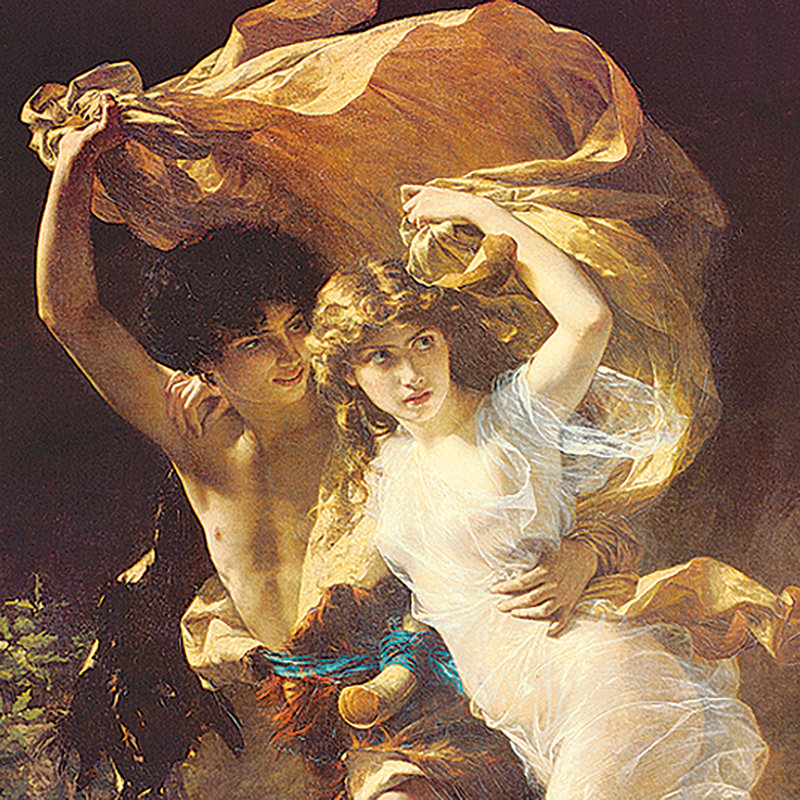 «The Storm» par Pierre-Auguste Cot, reproduction d'art encadrée, H 37,25 po x l 27,25 po x P 1,875 po