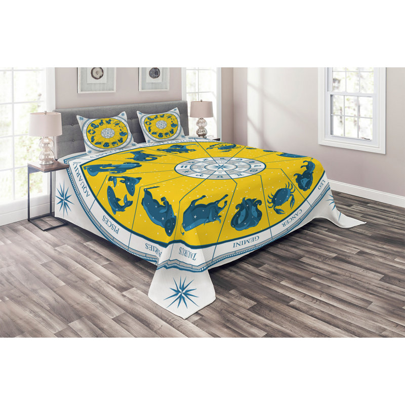 Eclectic Polyester Coverlet, King Bedspread + 2 Shams