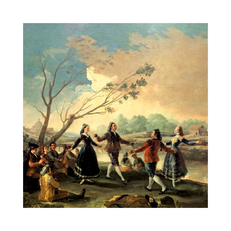 Dance On The Banks Of The River Manzanares by Francisco Goya - Wrapped Canvas Print