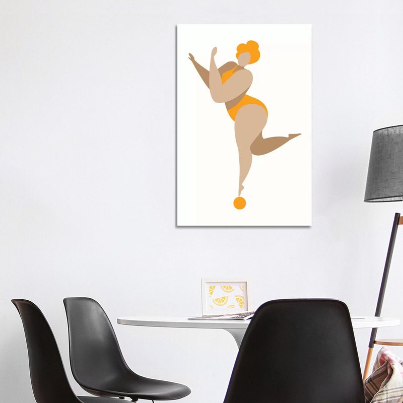 Dancing Queen-Yellow by Kubistika - Print on Canvas, Wrapped Canvas, 101.6cm H x 66.04cm W x 3.81cm D