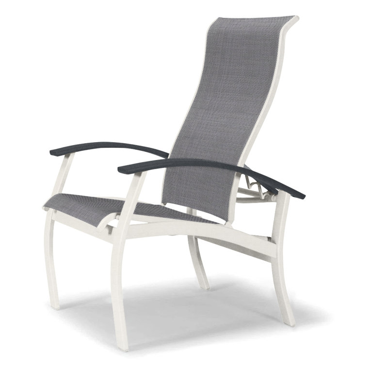 Chaise de patio Askar, Titane Sunbrella®, Graphite classique, Neige texturée