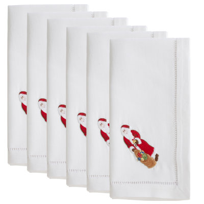 Saul Cotton Embroidered Square Napkin