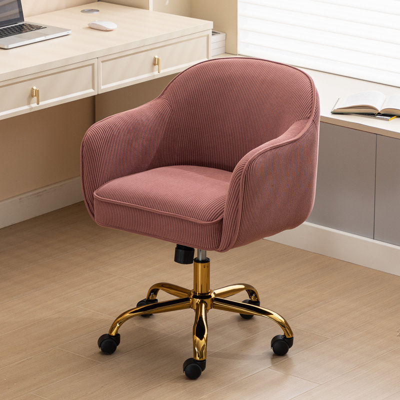 Chaise de bureau Dinorah, Rose