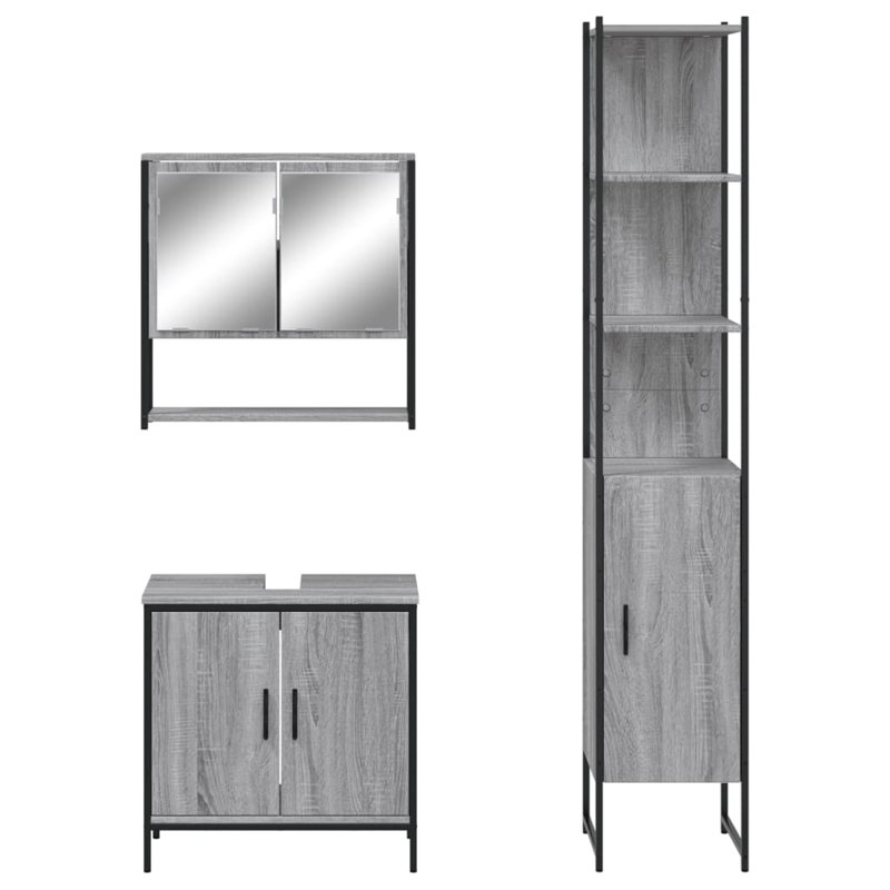 Abryanna Bathroom Furniture Suite, Grey Sonoma