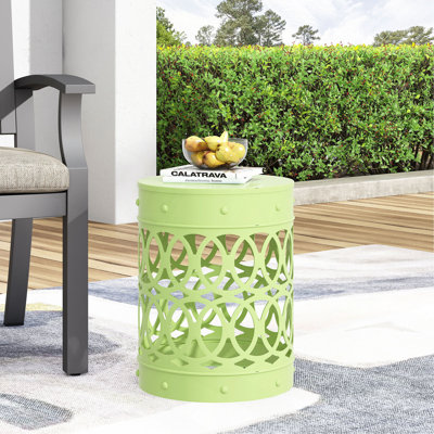 Outdoor Metal End Table -Large
