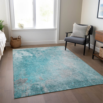 Alfonzo Stain Resistant Abstract Area Rug